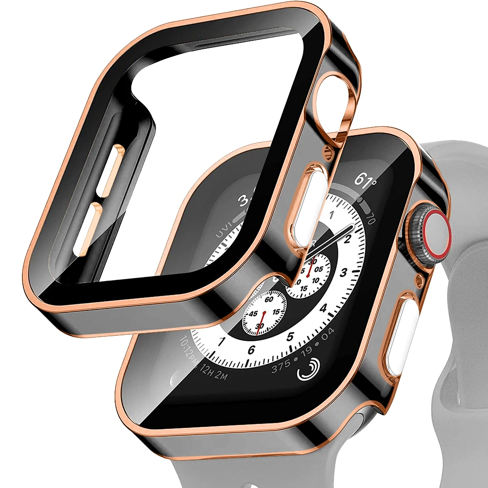 Durable Waterproof Apple Watch Case with Screen Protector and Straight Edge Bumper