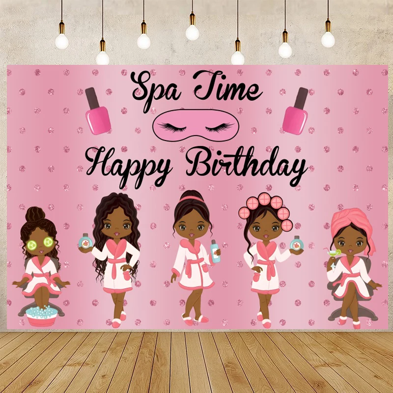 Happy Birthday Sexy Lady Women Spa Theme Party Backdrop Photography Pink  Theme Perfume Photo Backgrounds Table Banner Decor| | - AliExpress