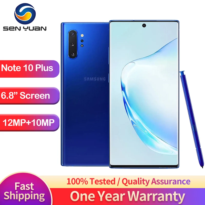 

Samsung Galaxy Note 10 Plus N975U1 Note10+ N975U 256GB ROM 12GB RAM Octa Core 6.8" Snapdragon 855 LTE Original Mobile Phone