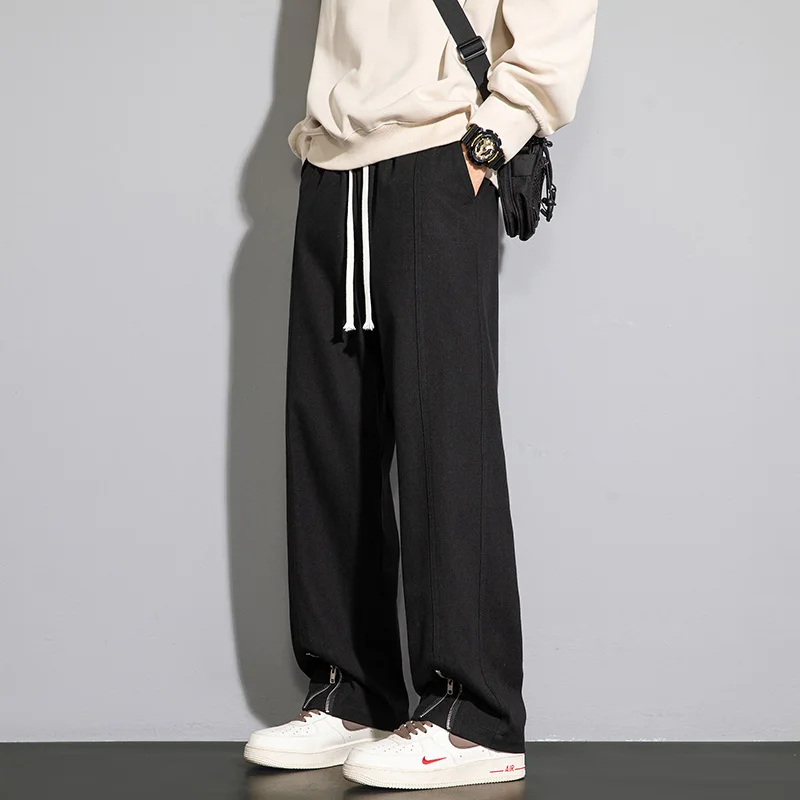 Spring and Autumn men's pants korea review lots of clothes fashion casual streetwear baggy wide pants men's clothing M-XXXXL