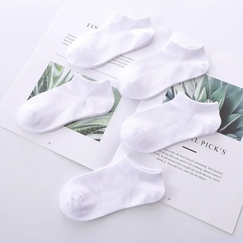 

5pairls/Lot Boys Girls Pure White Socks Cotton Soft Socks Newborn Babys Loose Comfortable Socks