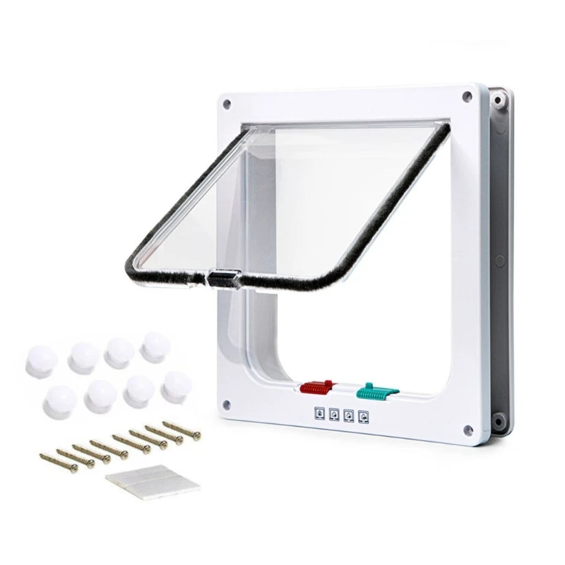 Dog Security Door Pet Kitten Cats Flap Door Indoor Outdoor Cold Weather Flap Pet Dogs House cat door pet door