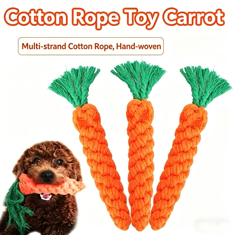 Carrot Cotton Rope Dog Toy 1