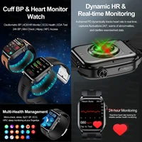 Nouvelle montre connectée 2026 avec pompe à air améliorée, mesure précise de la tension artérielle, ECG+HRV, lipides, acide urique, diagnostic IA, NFC 2