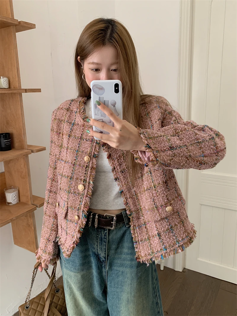 

Осеннее Женское пальто высокого качества с бахромой, женские куртки с грубым цветочным узором