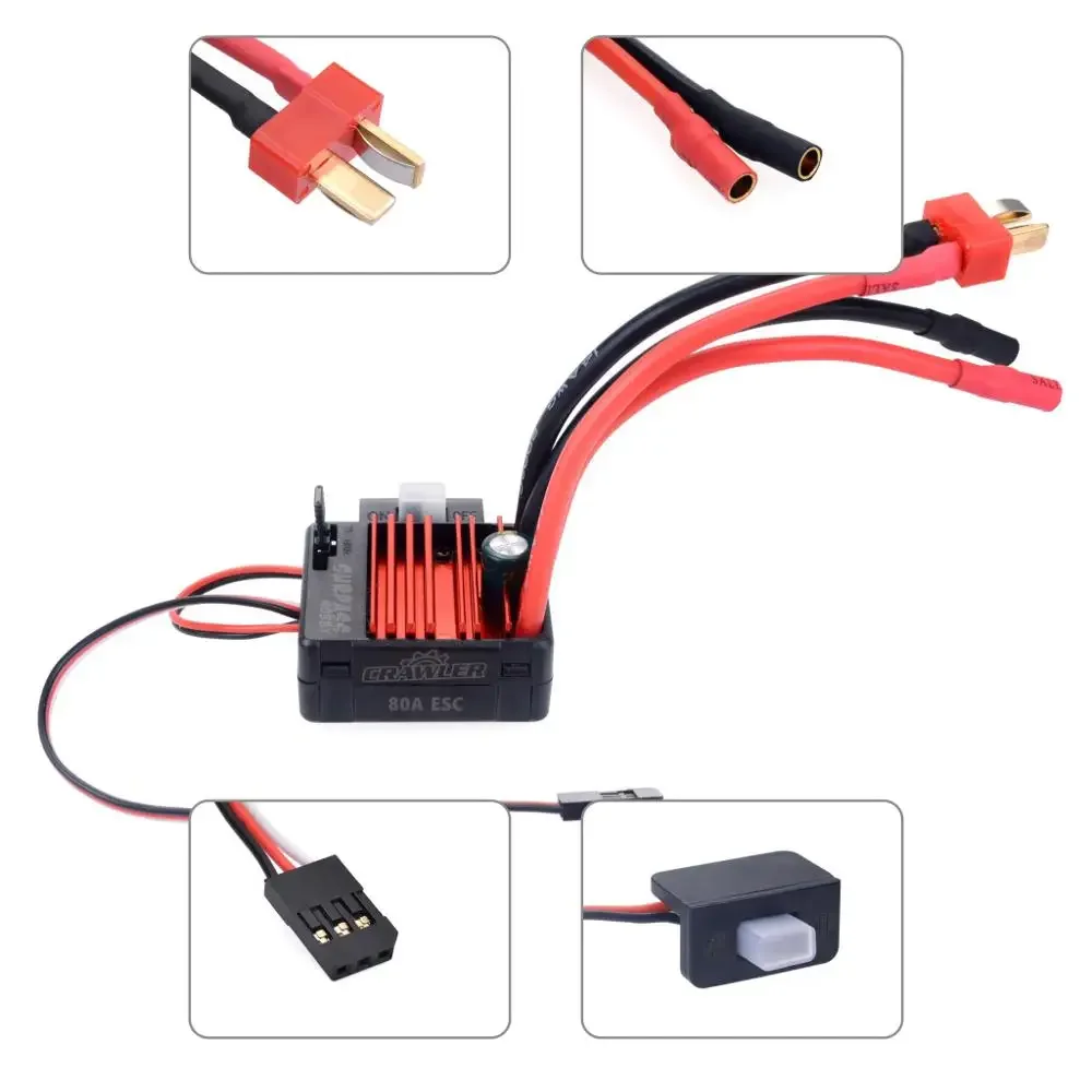 Installation du contrôleur brush ESC dans un châssis de voiture RC crawler