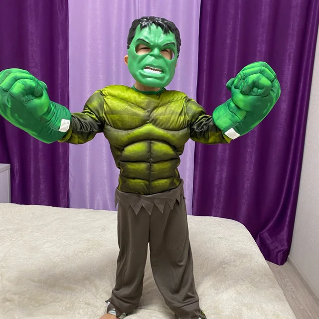Avengers Endgame Child's Hulk Costume & Mask Kids Halloween Superhero  Gloves Costume - Cosplay Costumes - AliExpress