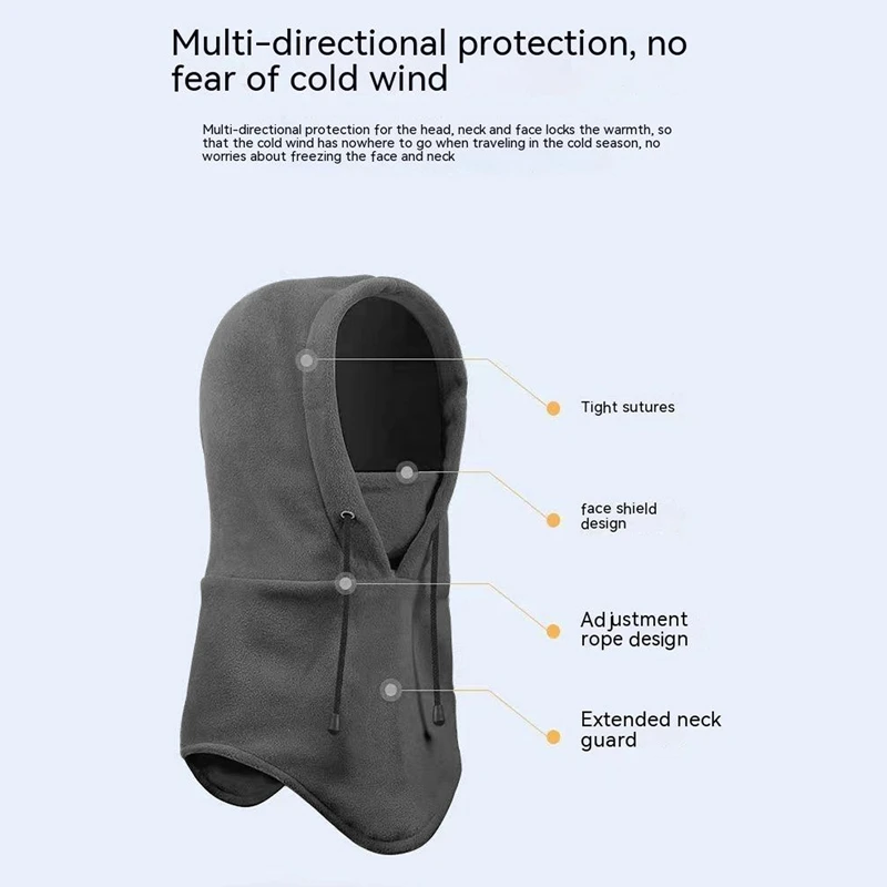 Winter Thermal Neck Warmer Fleece Balaclava Scarf