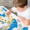 70 Pieces USA Map Jigsaw Puzzles for Adults Home Decor Games Family Fun Floor Puzzles Educational Toys for Kids 3