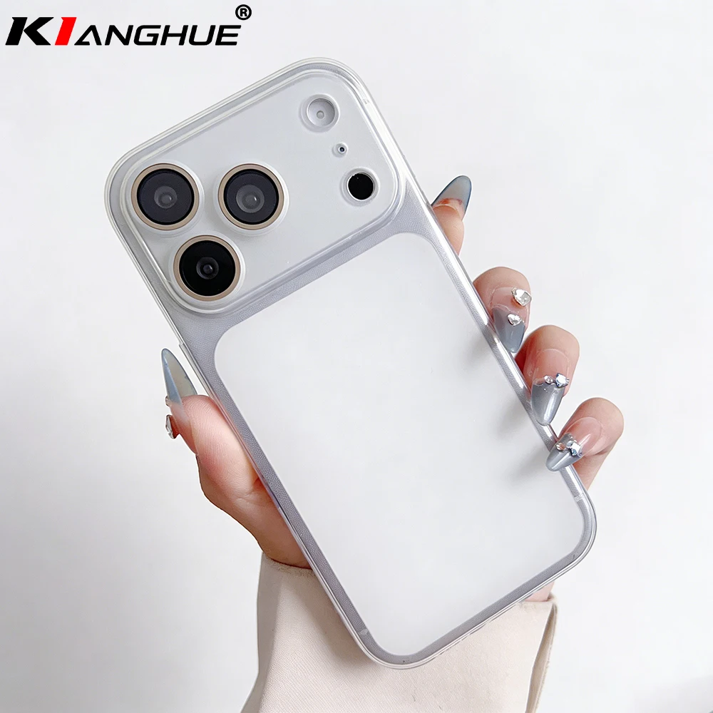 เคสซิลิโคนนิ่มบางเฉียบ ปกป้องกล้อง iPhone 17 Air 16 Pro Max สีส้มด้านลูกกวาด