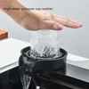 304 Stainless Steel Waterfall Kitchen Sink Large Single Slot Integrated 60X45cm Faucet Set Cup Washer 3Way Pull Out Sprayer Head 6