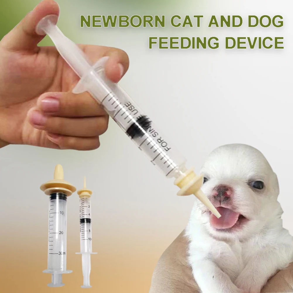 

Puppy Feeding Nipples Syringes Bite Resistant Pet Universal Silicone Milk Nipples Syringes Pet Supplies For Small Cat Dog