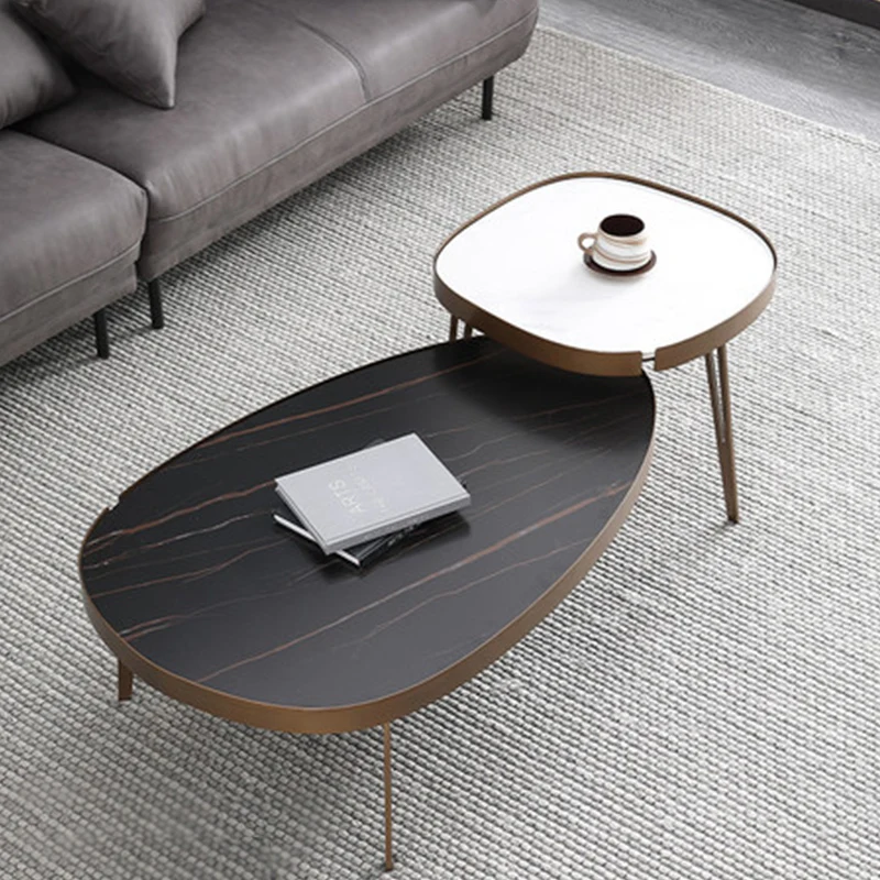 

Italian minimalist rock plate coffee table, modern minimalist and luxurious small unit living room, household use