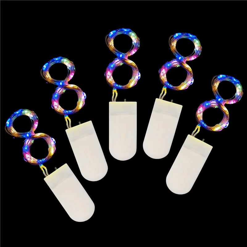 

LED Fairy Lights Copper Wire String Light CR2032 Battery Powered Fairy Garland for Christmas Tree Wedding Party Decoration 5PCS