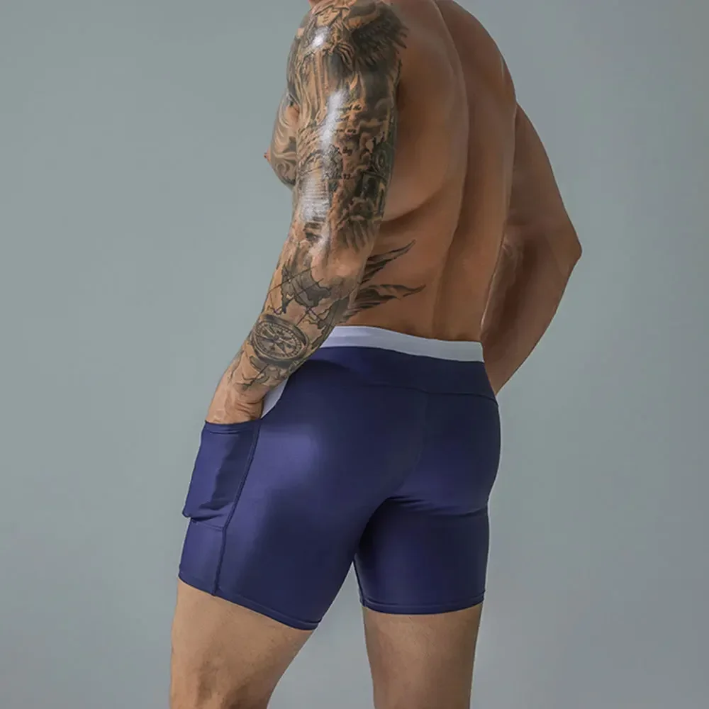 Swim Trunks Men Waterproof Quick-Drying Shorts Swimwear Swimsuit with Pockets Surf Pants Bathing Suit Beach Pool swim trunks swim shorts