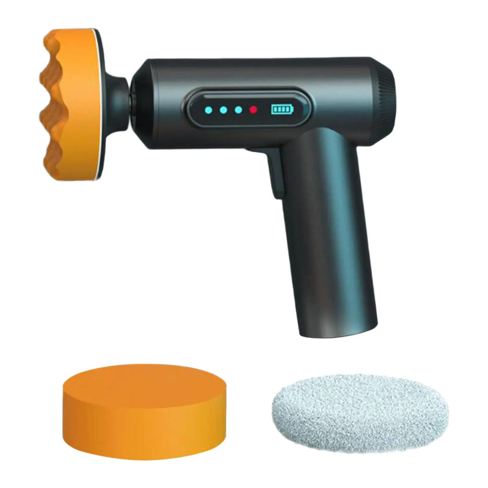 Cordless Car Buffer Polisher with 3 Polishing Pads Floor Waxing Compact with Indicator Light Portable Car Detailing Waxing Tool