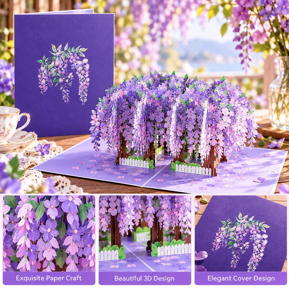 3D Pop UP Lovely Card for Beloved Mom Friend Gift Birthday Anniversary Wedding Invitation Mothers Day Greeting Thank You Cards