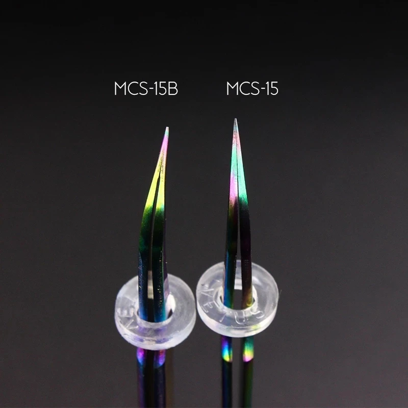 Vetus Original MCS Series Eyelashes Tweezers Ultra Fine Tip Improve for 3D 6D Lashes Extensions Eyelash Tweezers