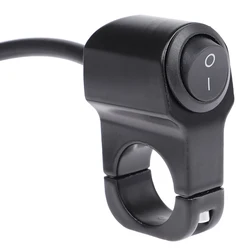 Durable Aluminum Motorcycle Headlight Switch - Waterproof, Black, 12V (Black)