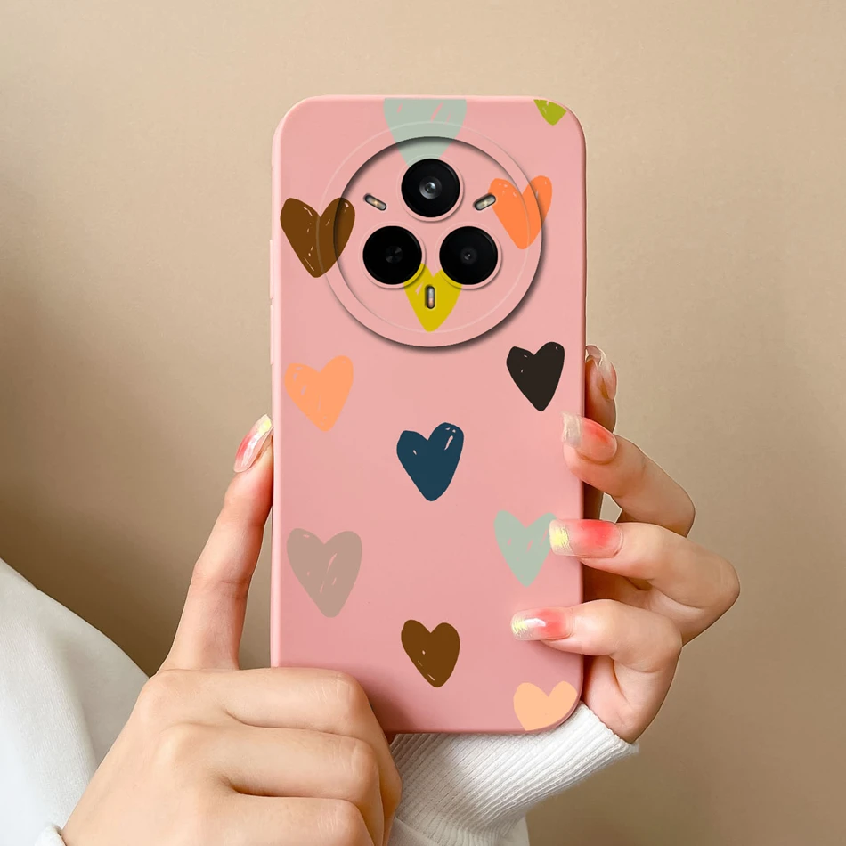 Love Heart Liquid Silicone Phone Case - Soft High-Quality Full Protection Cover