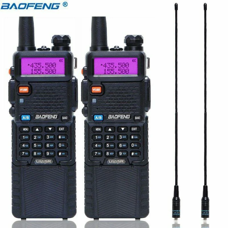 Baofeng Uv-5R Ham Radio Palmare-Aggiornato Di Baofeng Uv-5R Walkie Talkie Radio Bidirezionale Dual Band Con Batteria Da 3800Mah