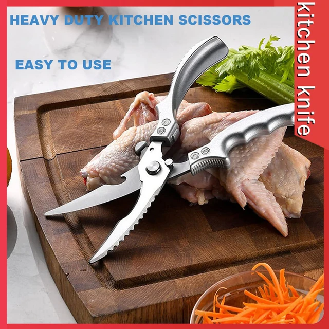 Kitchen Scissors Stainless Steel Heavy Duty Kitchen Shears For Bones  Multipurpose Scissor For Cutting Soft And Hard Food Object - AliExpress