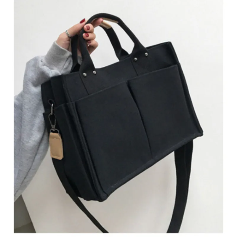 Bag Shoulder Capacity One Large Canvas Crossbody Handbags For Women Casual Multicolored High-Quality Messenger Versatile Luxury