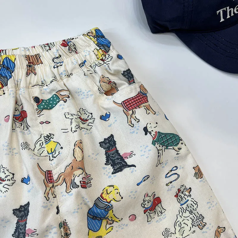 2024 Spring Fall Kids Pants cartoon dogs Children's straight Trousers Boys Girls loose casual pants 3