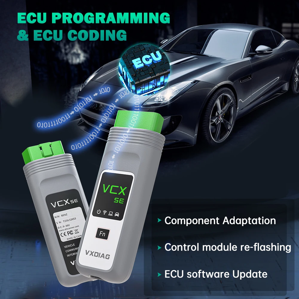 VXDIAG VCX SE Pro 3 in 1 VX308 Scanner Diagnostico OBD2 per Auto, Strumento per VW GM Toyota Honda JLR Ford Mazda, Codifica e Programmazione ECU - immagine 4