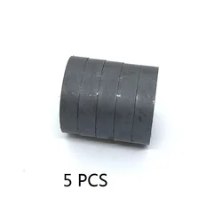 Pack of Strong Ring Ferrite Magnets - Black Round Powerful Rare Earth Permanent Magnets (5 PCS)