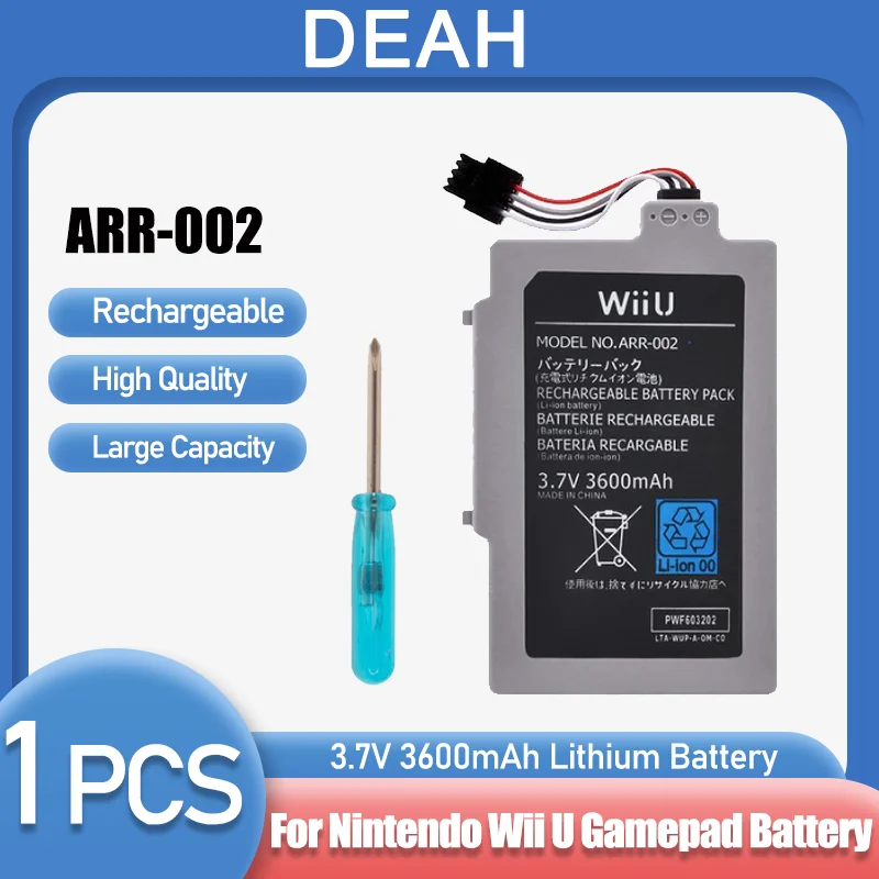 1PCS 3.7V 3600mAh ARR002 Lithium Battery + Screwdriver For Nintendo