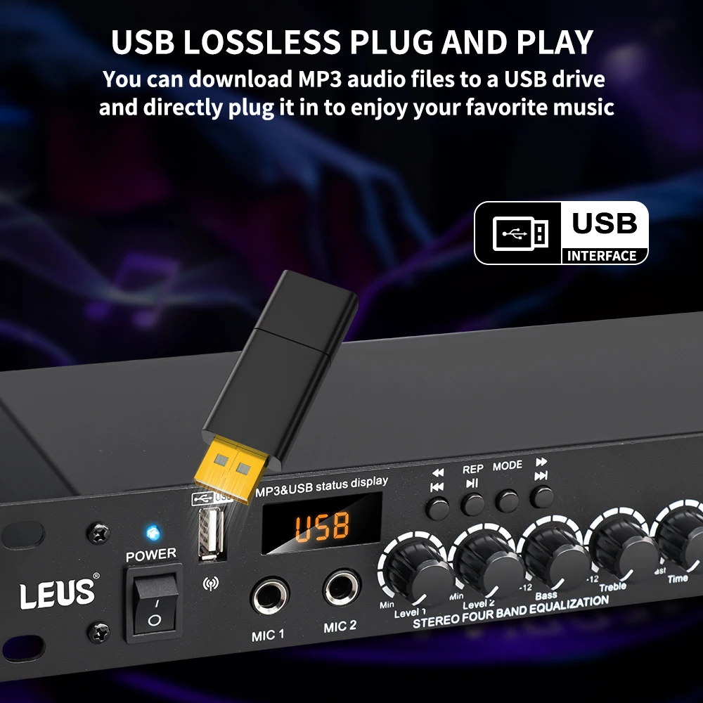 LEUS T4 Professional Digital Reverberation Multi Effect DSP Processor Audio Processor Equalizer audio equalizer audio processor