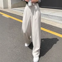 Trendy American Style Casual Pants Women's New Loose Wide Leg Long Trousers Summer 2025 Cross-Border Fashionable All-Match Strai