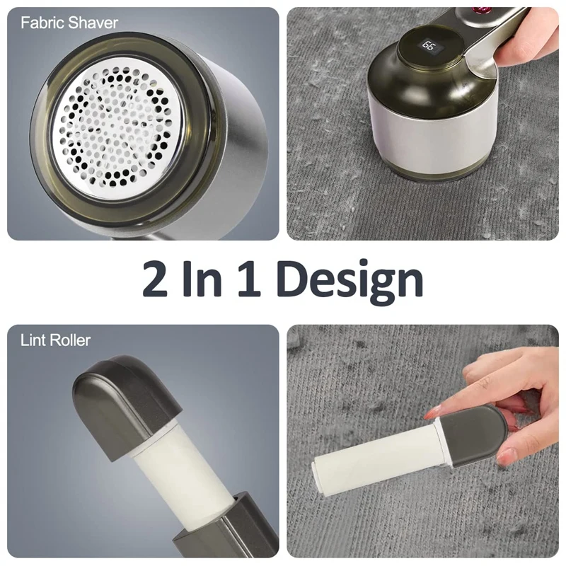 Fabric Shaver Rechargeable Electric Lint Remover Shaver Black Removing Fuzz And Pill From Clothes 6