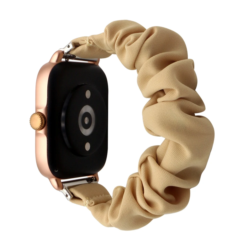 Women's Stretchy Scrunchie Bracelet Watch Band, 20mm Strap