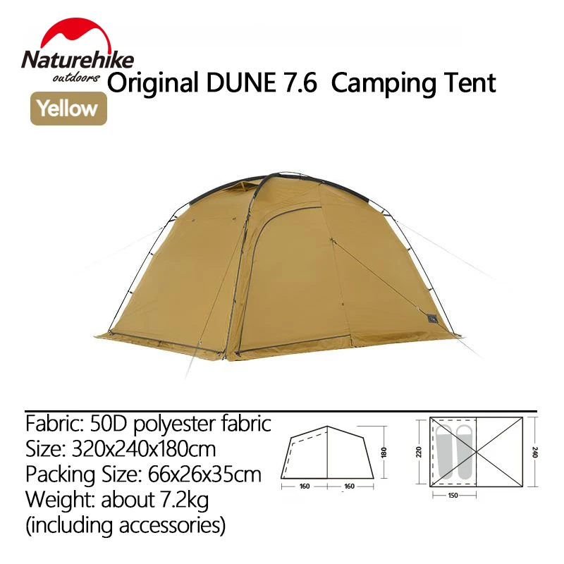 テント・タープ Naturehike Dome 7.6 tent Naturehike Dune 7.6 アップグレード版 ドームテント 2ルーム