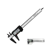 Calibrador Vernier Digital LCD, Micrómetro de precisión de 0,01mm/0.001 pulgadas, regla de diámetro de bloqueo deslizante, calibrador de acero inoxidable