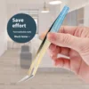 Isunley Stainless Steel Professional Eyelash Extension Tweezers Set Lash Tweezersfor Volume Isolation and Classic Lashes 3
