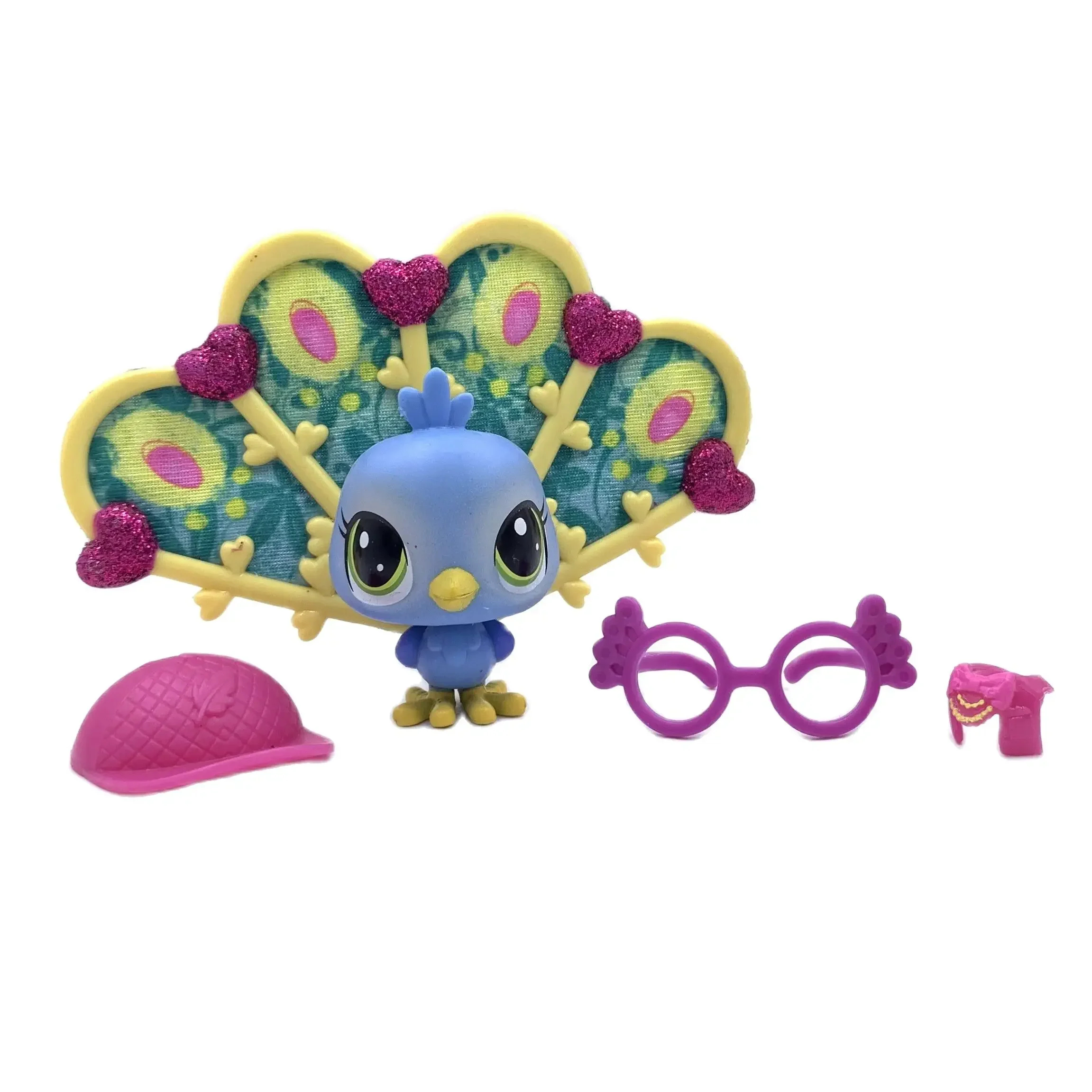 Rare pet lps toy blue Peacock 3-59 with accessories kids original