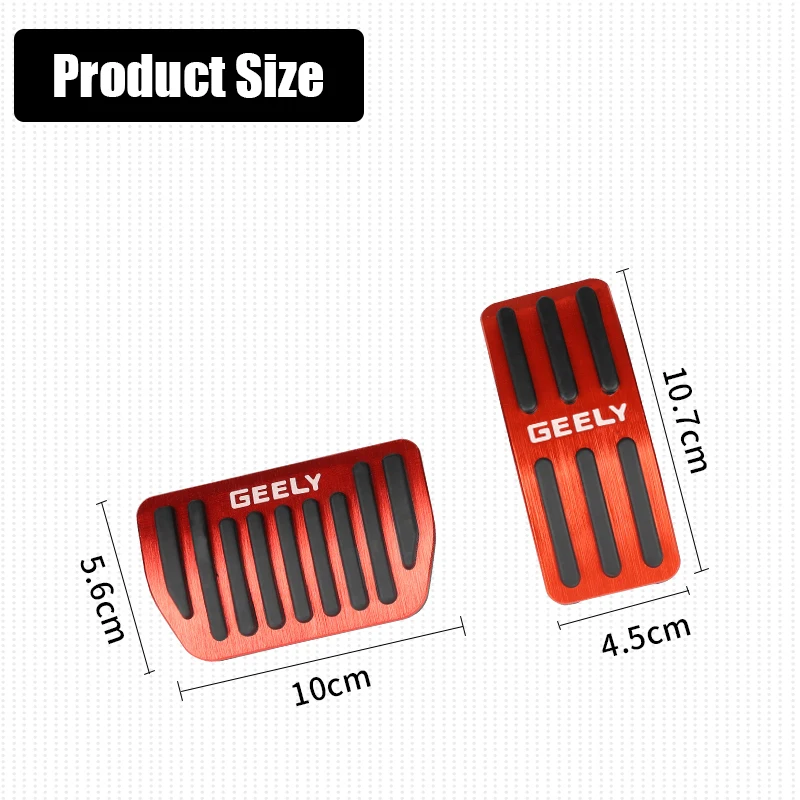 For Geely Monjaro Manjaro Car Pedal Pad Non-Slip Stainless Steel Pedalboard Aluminium Alloy Rubber Brake Cover