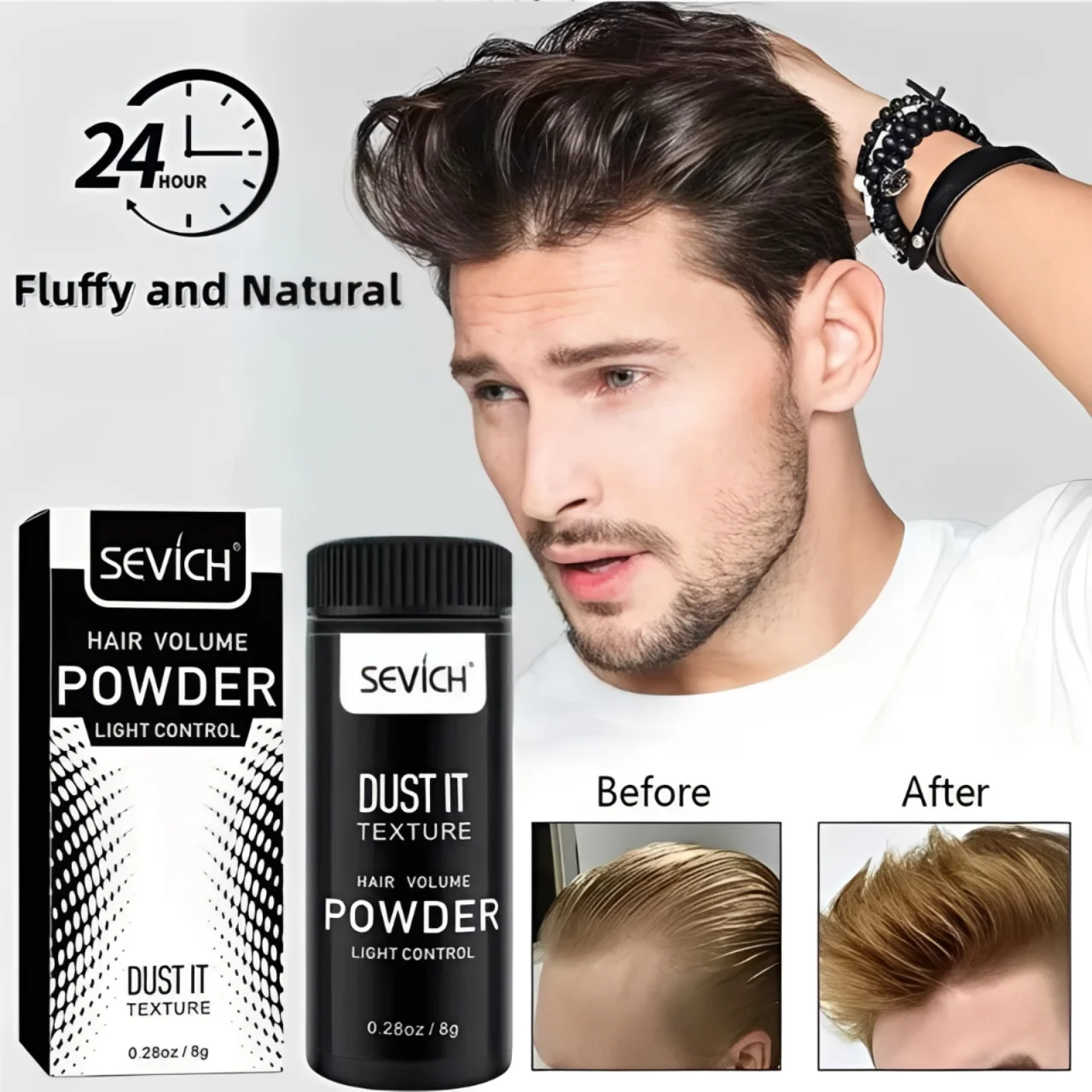 Hair Styling Powder Fluffy Hair Clip Oil-Absorbing Hair Powder Haircut Design Increase Volumizing Hair Powder For Men Women view 2