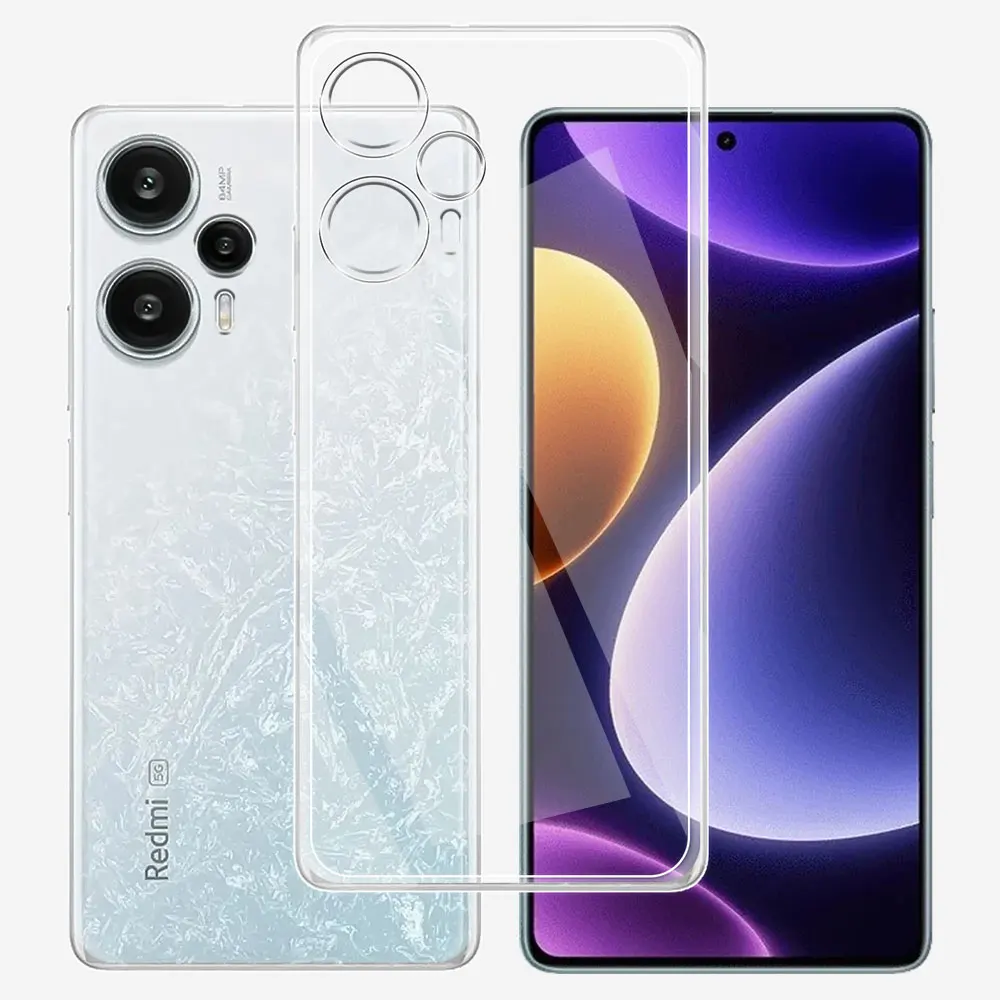 Ultra-Clear Soft Silicone Phone Case - Transparent Back Cover for Xiaomi Poco F5 & F5 Pro
