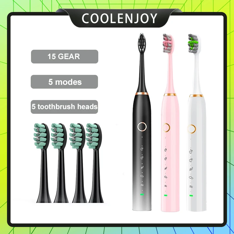 

JiaLaiYa Electric Sonic Toothbrush USB Rechargeable Adult 60 Days Long Battery Life IPX8 Waterpoor Whitening Teeth Brush