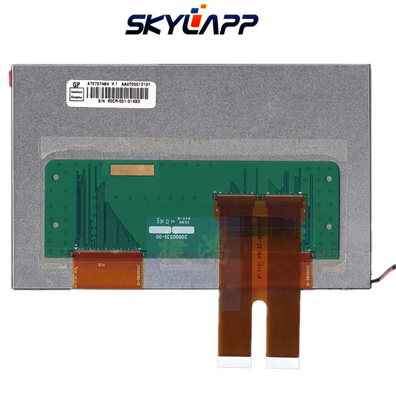 Schermo Lcd 7''Pollici 800X480 15:9 Per Innolux At070Tn84-V.1 Sostituzione Riparazione Display Gps Dvd Per Auto (Senza Touchscreen)