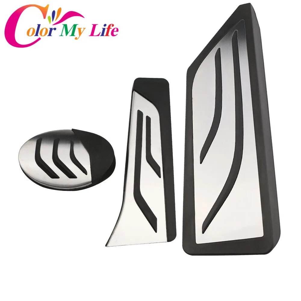 

Color My Life Car AT Auto Accelerator Pedals Foot Rest Pedal Cover for BMW X1 F48 2-series Touring 218i 220i 220d 225xe LHD