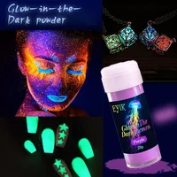 12 pièces - Coffret de poudres phosphorescentes, poudre pigmentée illuminante de nuit, sûre et durable, article de loisirs créatifs pour peinture corporelle 2