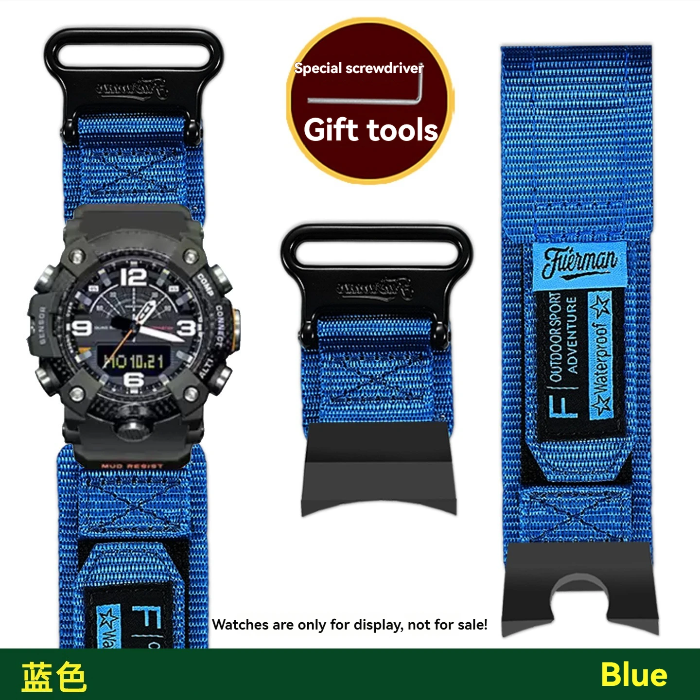 Premium Outdoor Nylon Canvas Watch Strap for GG-B100 Little Mud King