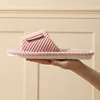Linen slippers for men, quiet and breathable flooring for home use, cotton and linen slippers for women in summer 4