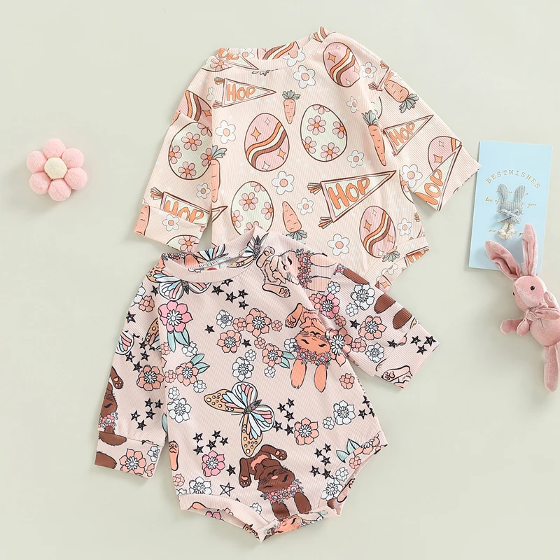 Baby Girls Easter Clothes Easter Baby Clothing Boy Baby Girl Floral Romper Spring Aliexpress