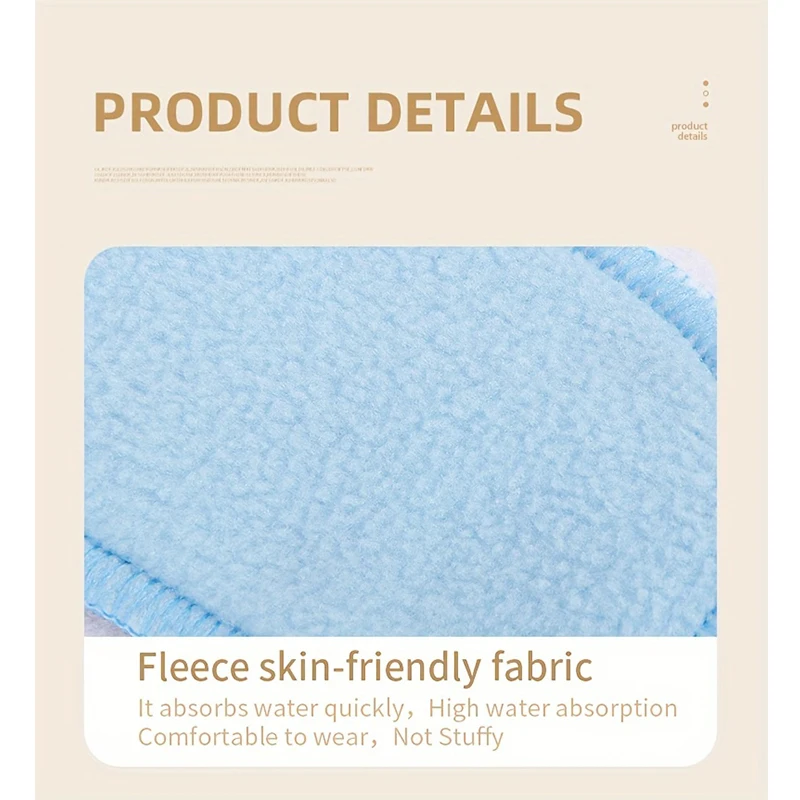 Ultra Absorbent Reusable Sanitary Pads Set - Eco-Friendly Washable Pads with Storage Bag, 8pcs in Blue Polar Fleece